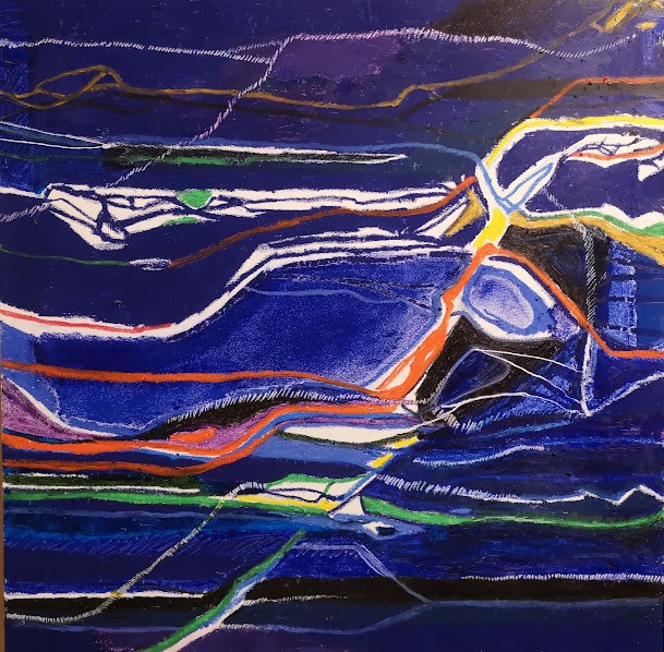 I-12  (12/23) 40cmx40cm pastels à l huile sur bois